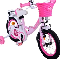 TPFSports Ashley Kinderfahrrad - Mädchen - 14 Zoll - Rücktritt + Handbremse - Weiß