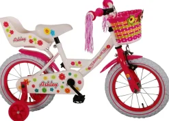 TPFSports Ashley Kinderfahrrad - Mädchen - 14 Zoll - Rücktritt + Handbremse - Weiß