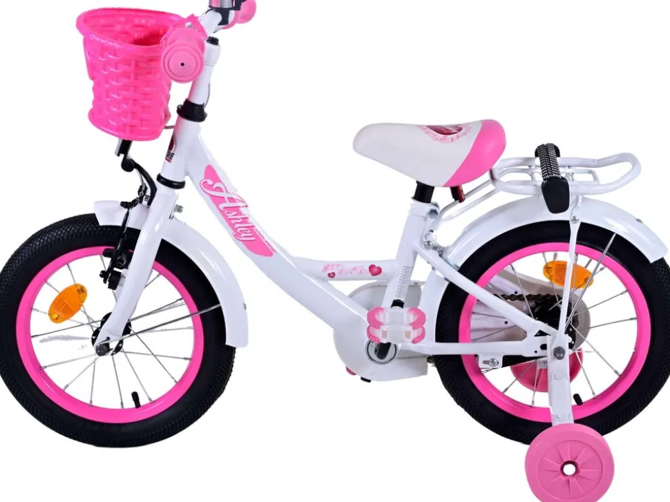 TPFSports Ashley Kinderfahrrad - Mädchen - 14 Zoll - Rücktritt + Handbremse - Weiß