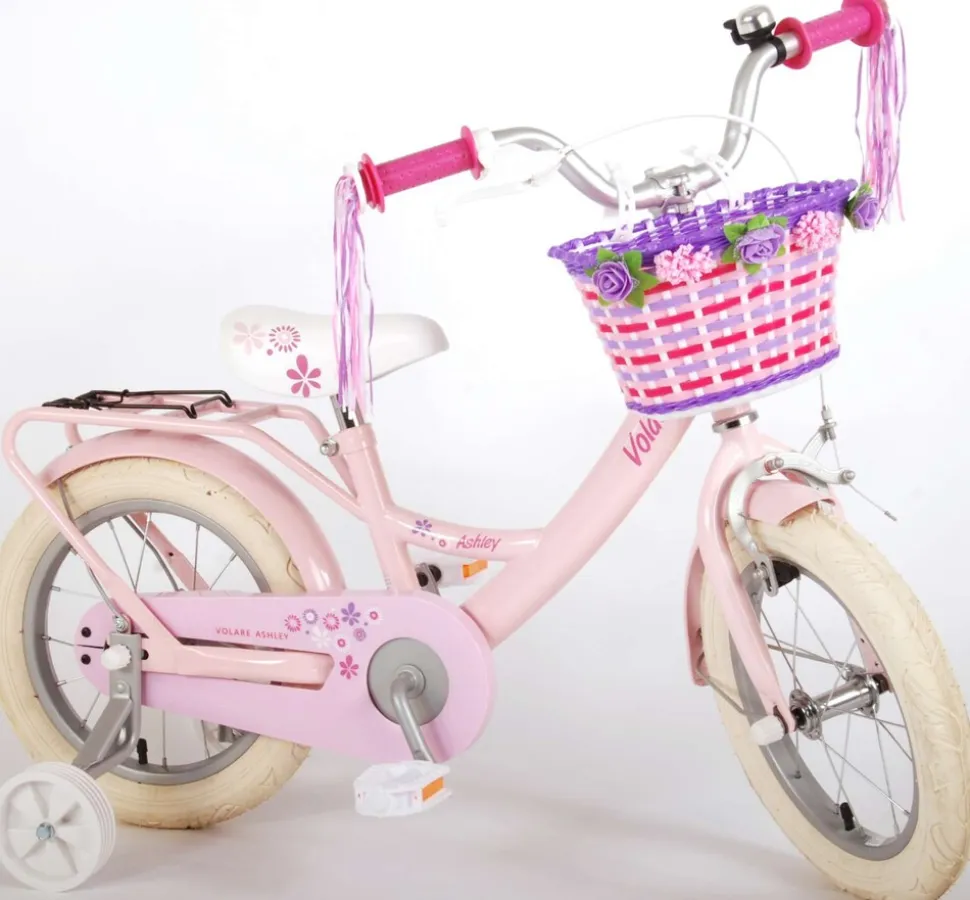 TPFSports Ashley Kinderfahrrad - Mädchen - 14 Zoll - Rücktritt + Handbremse - Weiß
