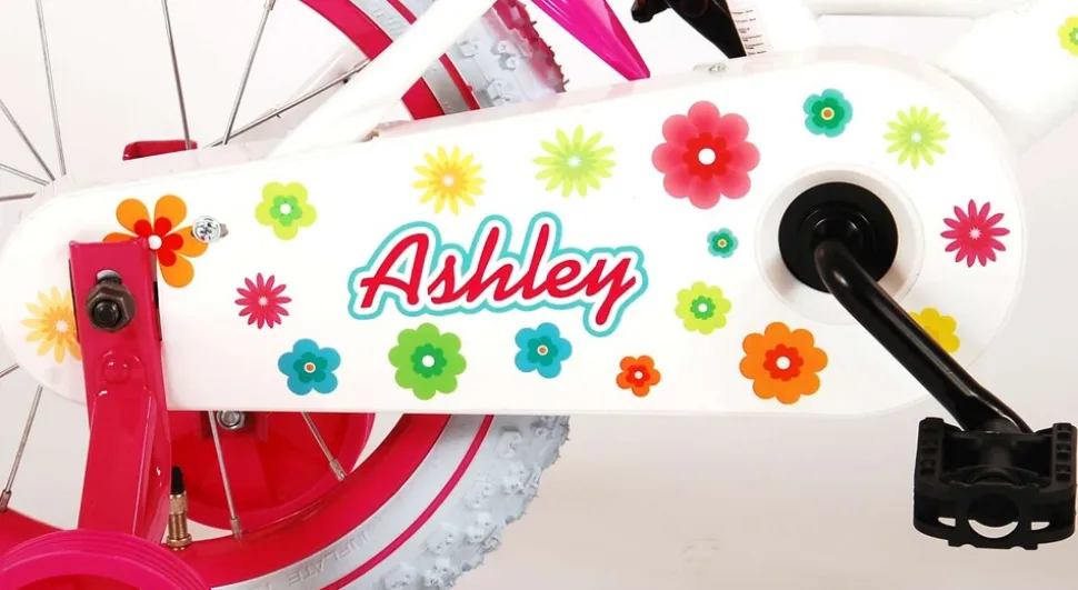 TPFSports Ashley Kinderfahrrad - Mädchen - 14 Zoll - Rücktritt + Handbremse - Weiß
