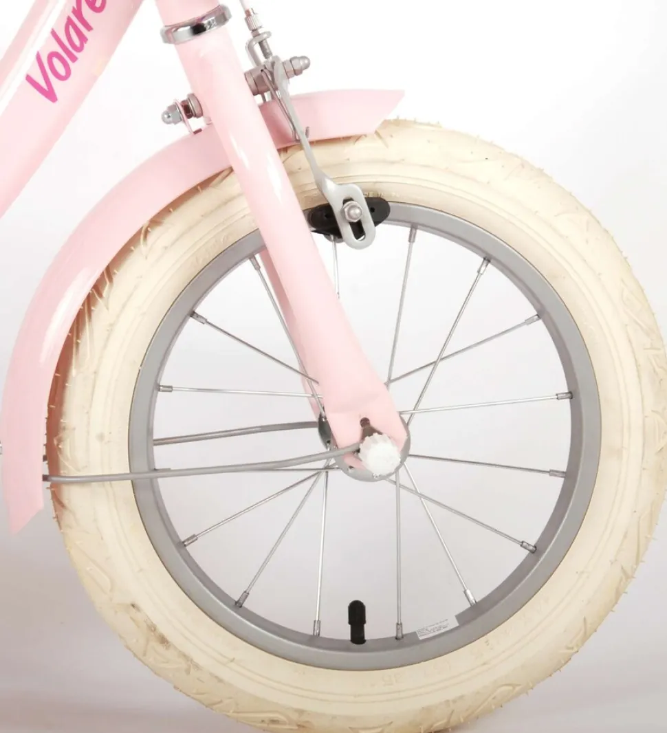 TPFSports Ashley Kinderfahrrad - Mädchen - 14 Zoll - Rücktritt + Handbremse - Weiß