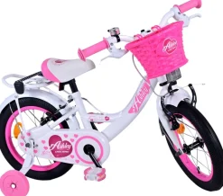 TPFSports Ashley Kinderfahrrad - Mädchen - 14 Zoll - Rücktritt + Handbremse - Weiß