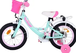TPFSports Ashley Kinderfahrrad - Mädchen - 14 Zoll - Rücktritt + Handbremse - Weiß