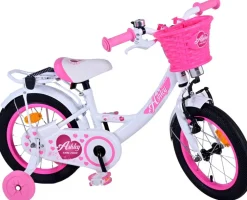 TPFSports Ashley Kinderfahrrad - Mädchen - 14 Zoll - Rücktritt + Handbremse - Weiß