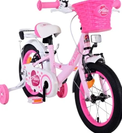 TPFSports Ashley Kinderfahrrad - Mädchen - 14 Zoll - Rücktritt + Handbremse - Weiß