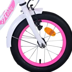 TPFSports Ashley Kinderfahrrad - Mädchen - 14 Zoll - Rücktritt + Handbremse - Weiß