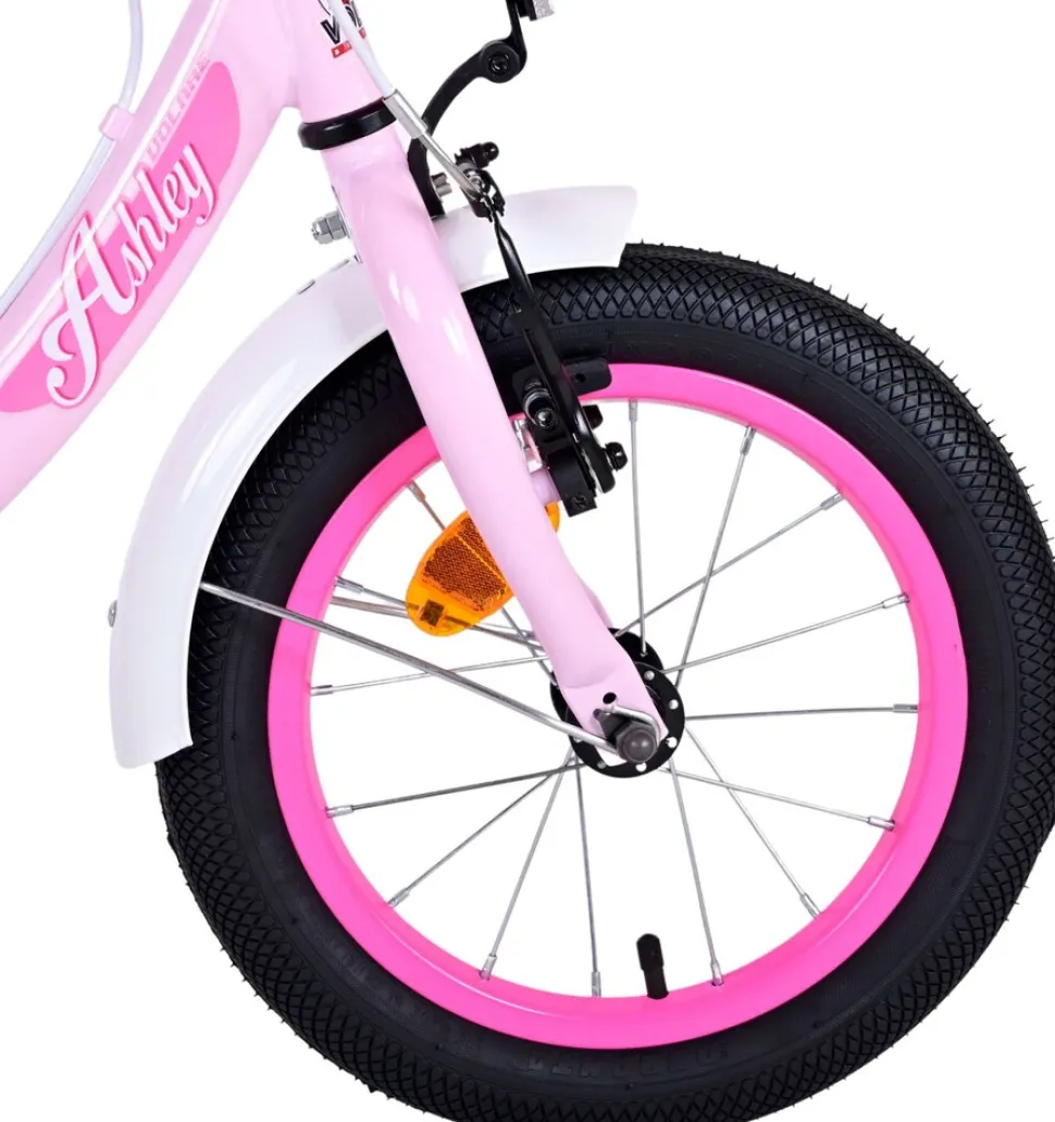 TPFSports Ashley Kinderfahrrad - Mädchen - 14 Zoll - Rücktritt + Handbremse - Weiß