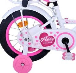 TPFSports Ashley Kinderfahrrad - Mädchen - 14 Zoll - Rücktritt + Handbremse - Weiß