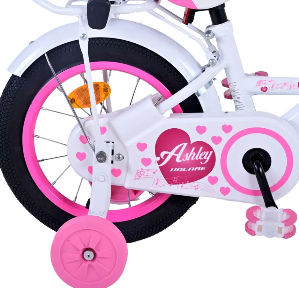 TPFSports Ashley Kinderfahrrad - Mädchen - 14 Zoll - Rücktritt + Handbremse - Weiß