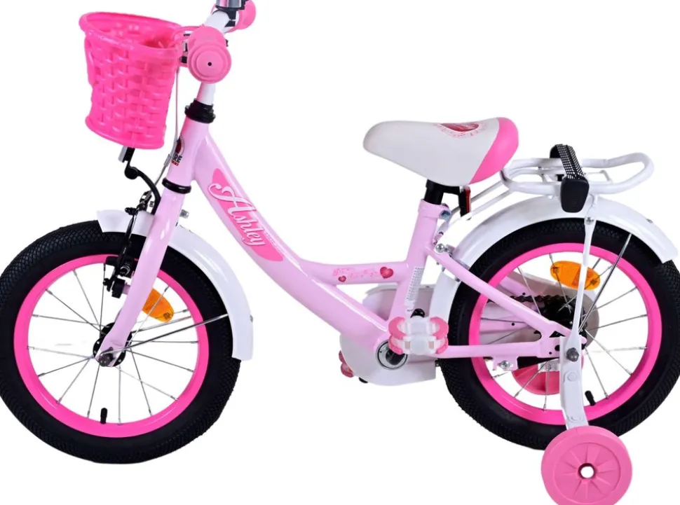TPFSports Ashley Kinderfahrrad - Mädchen - 14 Zoll - Rücktritt + Handbremse - Weiß