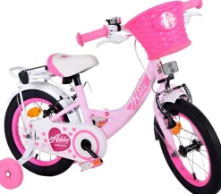 TPFSports Ashley Kinderfahrrad - Mädchen - 14 Zoll - Rücktritt + Handbremse - Weiß