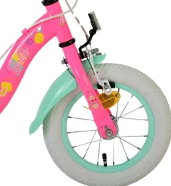TPFSports Barbie Kinderfahrrad - Mädchen - 12 Zoll - Rücktritt + Handbremse - Rosa