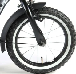 TPFSports Black Cruiser Kinderfahrrad - Jungen - 14 Zoll - Rücktritt + Handbremse - Schwarz