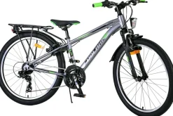 TPFSports Cross Kinderfahrrad - Jungen - 2 Handbremsen - 18 Gänge - 24 Zoll - Blau
