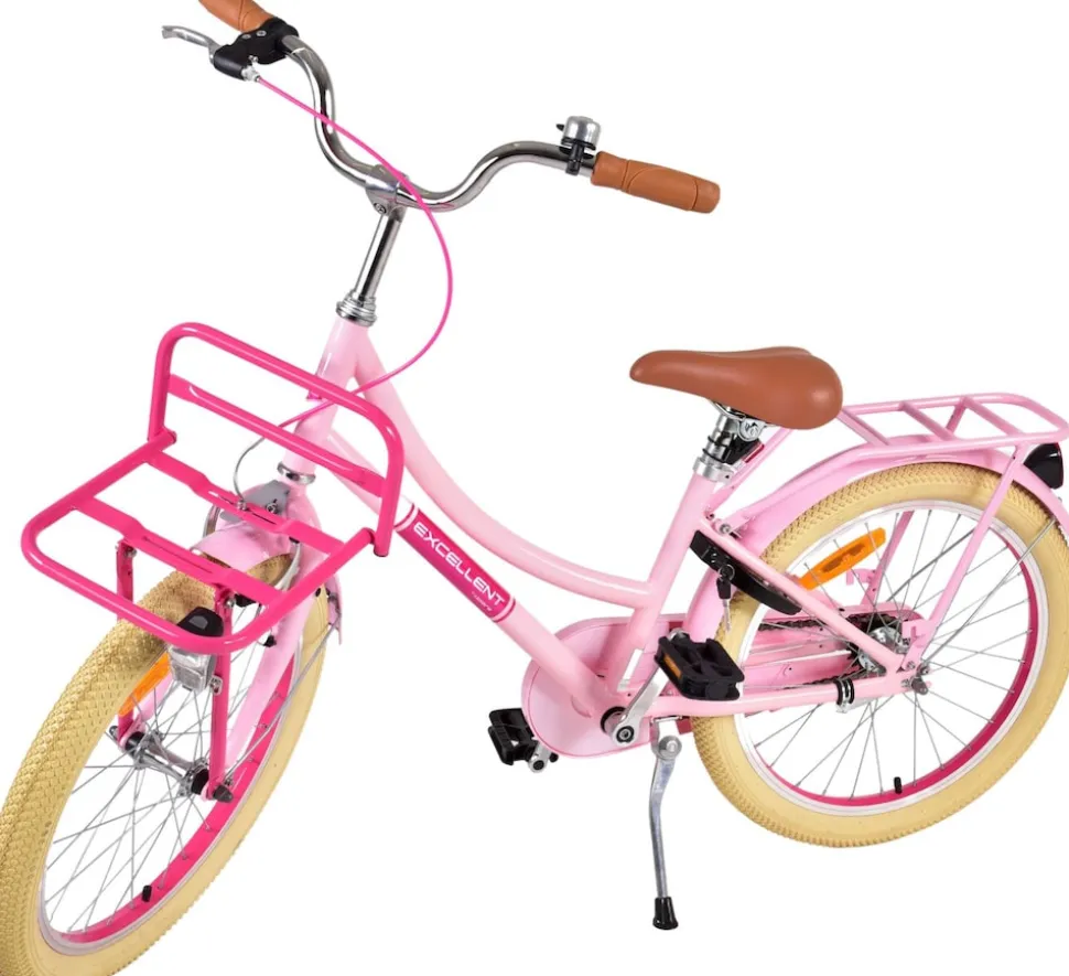 TPFSports Excellent Kinderfahrrad - Mädchen - 20 Zoll - Rücktritt + Handbremse - Rosa