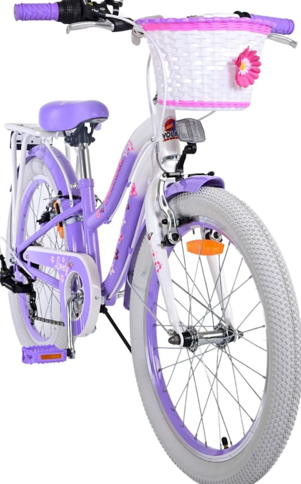 TPFSports Lovely Kinderfahrrad - Mädchen - 20 Zoll - 2 Handbremsen - 7 Gänge - Lila