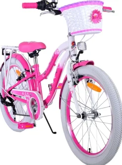 TPFSports Lovely Kinderfahrrad - Mädchen - 20 Zoll - 2 Handbremsen - 7 Gänge - Lila