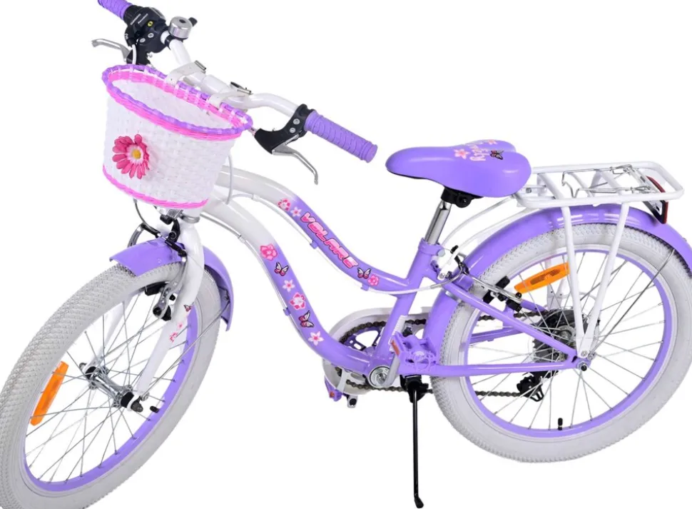 TPFSports Lovely Kinderfahrrad - Mädchen - 20 Zoll - 2 Handbremsen - 7 Gänge - Lila