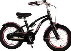 TPFSports Miracle Cruiser Kinderfahrrad - Mädchen - 14 Zoll - Rücktritt + Handbremse - Mattschwarz