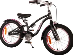 TPFSports Miracle Cruiser Kinderfahrrad - Mädchen - 16 Zoll - Rücktritt + Handbremse - Mattschwarz