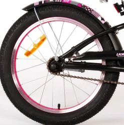 TPFSports Miracle Cruiser Kinderfahrrad - Mädchen - 18 Zoll - Rücktritt + Handbremse - Mattschwarz