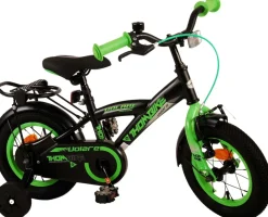 TPFSports Thombike Kinderfahrrad - Jungen - 12 Zoll - Rücktritt + Handbremse - Schwarz/Orange