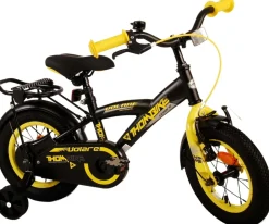 TPFSports Thombike Kinderfahrrad - Jungen - 12 Zoll - Rücktritt + Handbremse - Schwarz/Orange