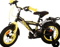 TPFSports Thombike Kinderfahrrad - Jungen - 12 Zoll - Rücktritt + Handbremse - Schwarz/Orange