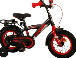 TPFSports Thombike Kinderfahrrad - Jungen - 12 Zoll - Rücktritt + Handbremse - Schwarz/Orange