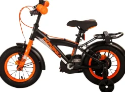 TPFSports Thombike Kinderfahrrad - Jungen - 12 Zoll - Rücktritt + Handbremse - Schwarz/Orange