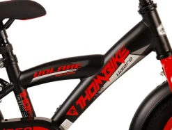 TPFSports Thombike Kinderfahrrad - Jungen - 12 Zoll - Rücktritt + Handbremse - Schwarz/Orange