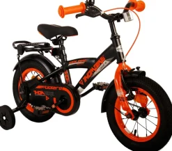 TPFSports Thombike Kinderfahrrad - Jungen - 12 Zoll - Rücktritt + Handbremse - Schwarz/Orange