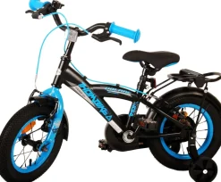TPFSports Thombike Kinderfahrrad - Jungen - 12 Zoll - Rücktritt + Handbremse - Schwarz/Orange