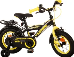 TPFSports Thombike Kinderfahrrad - Jungen - 12 Zoll - Rücktritt + Handbremse - Schwarz/Orange