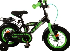 TPFSports Thombike Kinderfahrrad - Jungen - 12 Zoll - Rücktritt + Handbremse - Schwarz/Orange