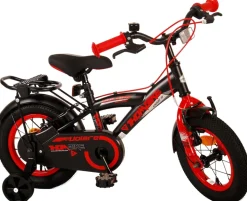 TPFSports Thombike Kinderfahrrad - Jungen - 12 Zoll - Rücktritt + Handbremse - Schwarz/Orange
