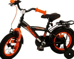 TPFSports Thombike Kinderfahrrad - Jungen - 12 Zoll - Rücktritt + Handbremse - Schwarz/Orange