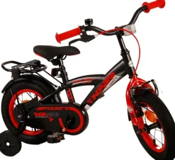 TPFSports Thombike Kinderfahrrad - Jungen - 12 Zoll - Rücktritt + Handbremse - Schwarz/Orange
