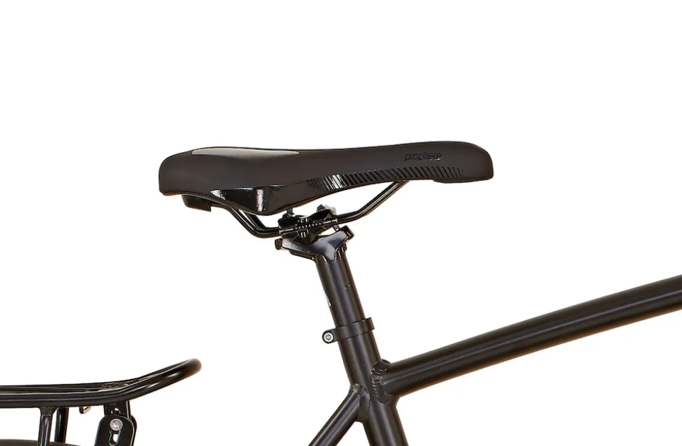Trekking-Sattel, mit Memory Foam, mit Fixierungsskala, Farbe: schwarz