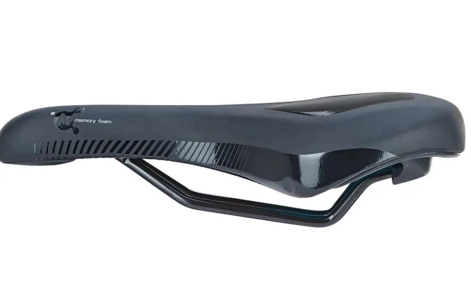 Trekking-Sattel, mit Memory Foam, mit Fixierungsskala, Farbe: schwarz