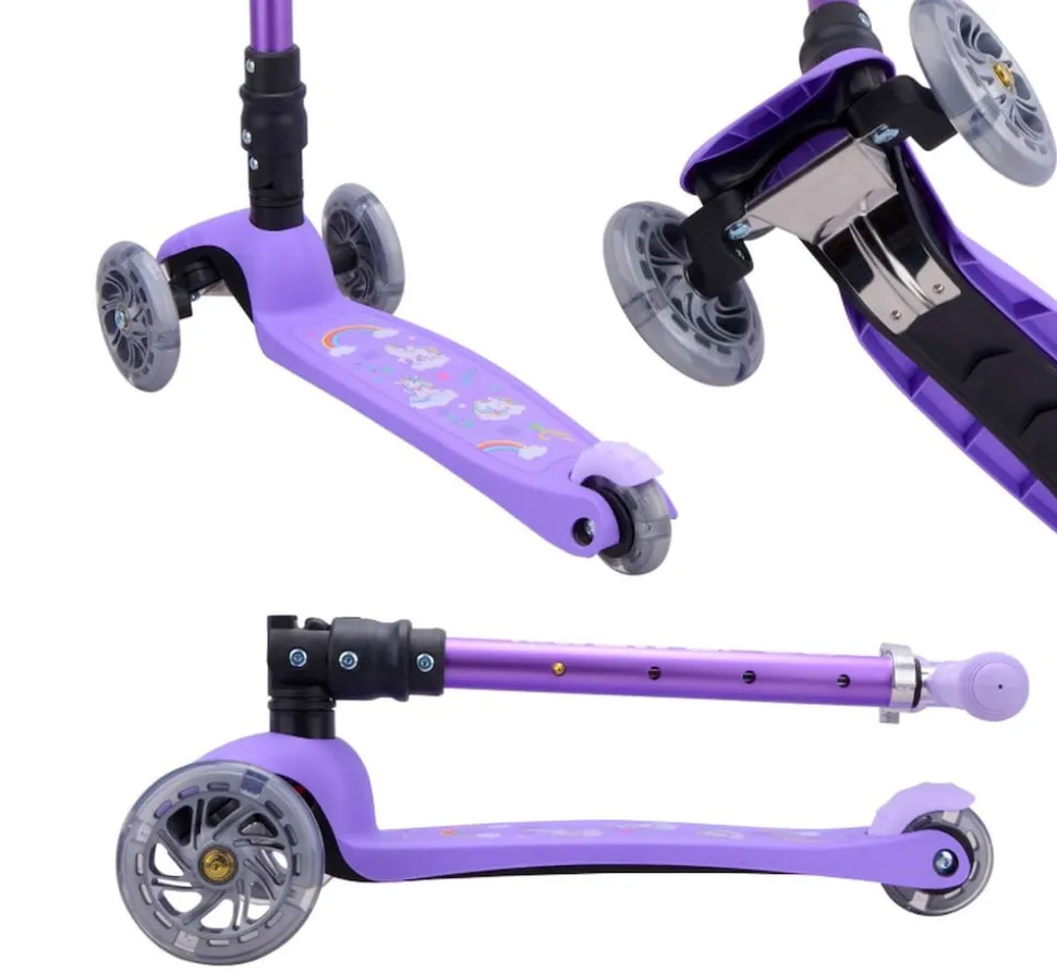 Tretroller / 3 Wheel Scooter Teeny FOLD, Unicorn Purple