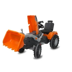Trettraktor mit Frontlader Power Drag orange