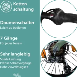 Tretwerk Akimbo Plus E Bike 20 Zoll Klapprad Elektrofahrrad 360Wh 155 - 190 cm Pedelec Klappfahrrad 8 Gang