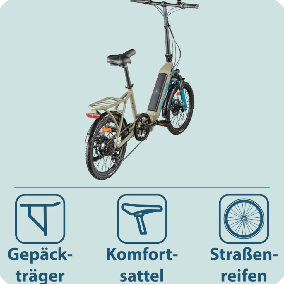 Tretwerk Camper 20" – Kompaktes E-Faltrad mit Shimano 7-Gang-Schaltung & 468Wh Akku