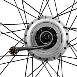 Tretwerk Komplettrad E Bike Vorderrad 26 Zoll Trekking Rad Felge mit Reifen Kenda K1172 und Ananda Hilfsmotor für Fahrrad Cityrad