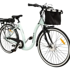 Tretwerk Linea 28 Zoll E Bike Damen Pedelec 3 Gang Nabenschaltung Elektro FahrradCitybike retro Tiefeinsteiger