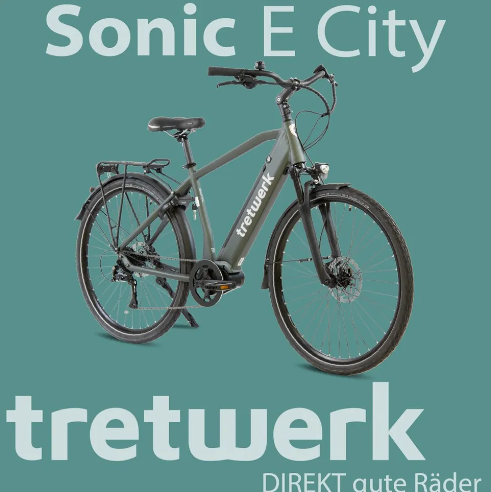 Tretwerk Sonic Pedelec 28 Zoll E Bike Trekkingrad 160 - 180 cm Elektrofahrrad Trekking 8 Gänge Damen Herren Fahrrad