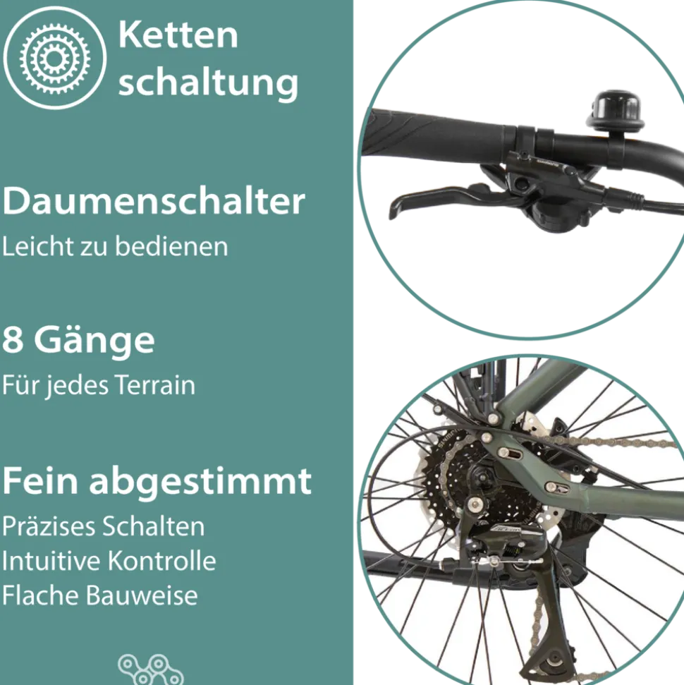 Tretwerk Sonic Pedelec 28 Zoll E Bike Trekkingrad 160 - 180 cm Elektrofahrrad Trekking 8 Gänge Damen Herren Fahrrad