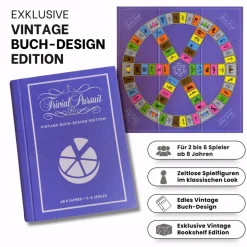 Trivial Pursuit Brettspiel Vintage Buch Edition Quizspiel Gesellschaftsspiel ab 8 Jahren